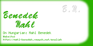 benedek mahl business card